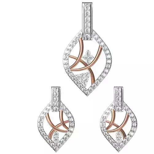 Women Pendant Earrings Set STL JCD Details