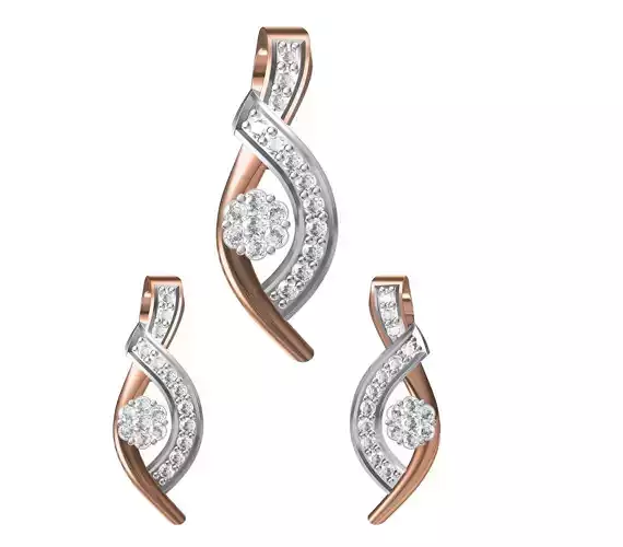 Women Pendant Earrings Set STL JCD Details