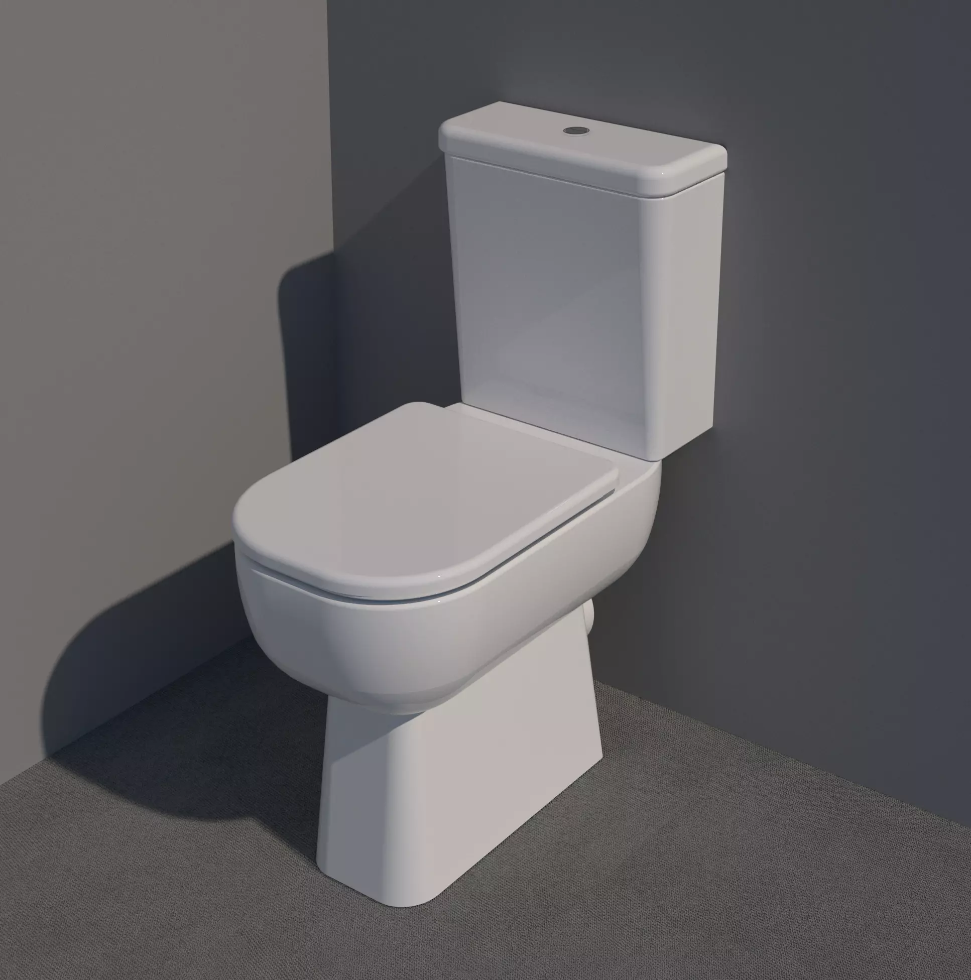 Square Toilet Free 3D model