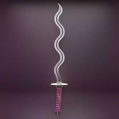 Iguro Obanai-Twisted Nichirin Sword from Kimetsu No Yaiba 3D model