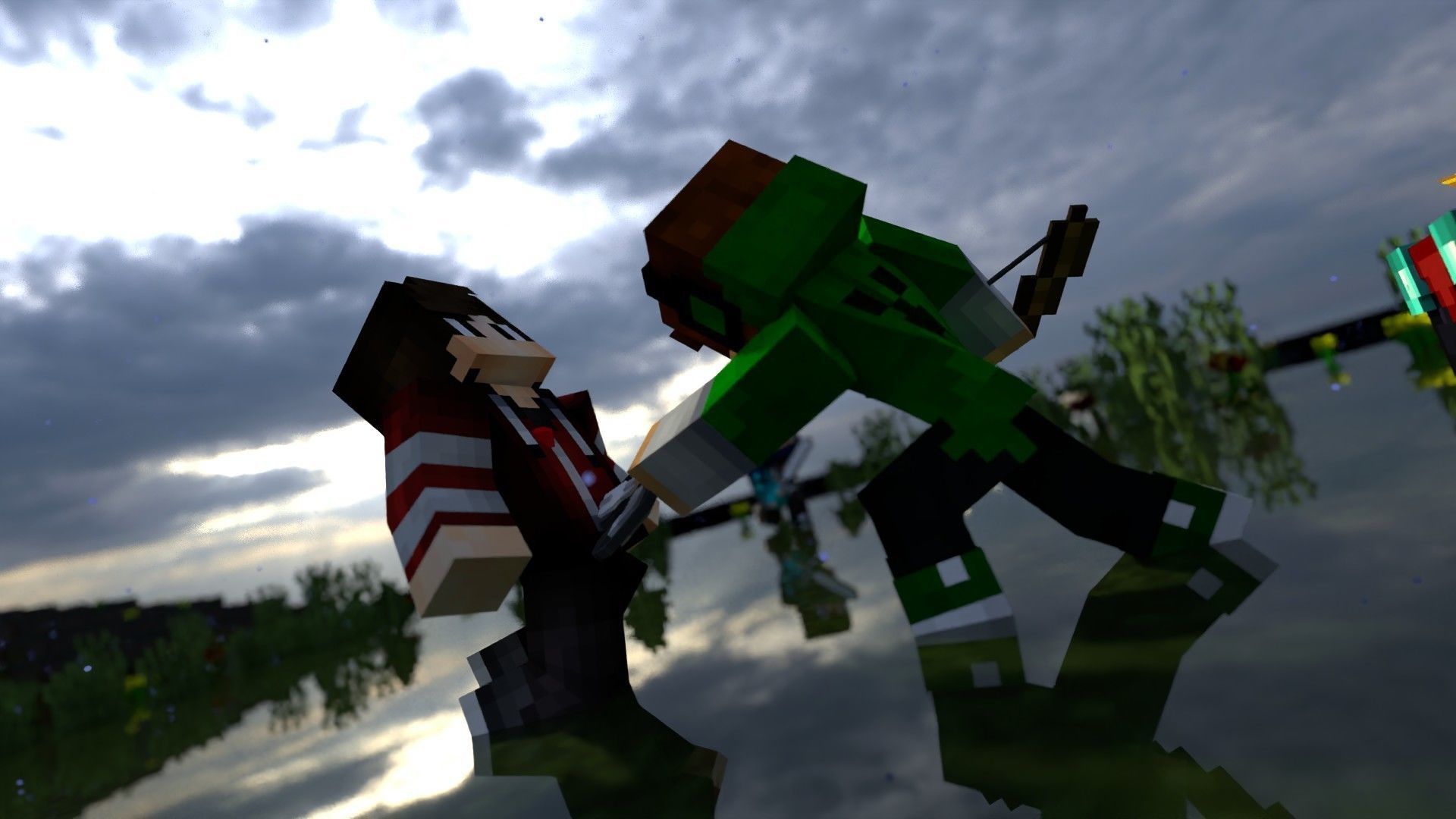 Minecraft Fight Intro Enderpearl Combo  Low-poly 3D model_3