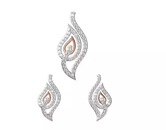 Women Pendant Earrings Set STL JCD Details