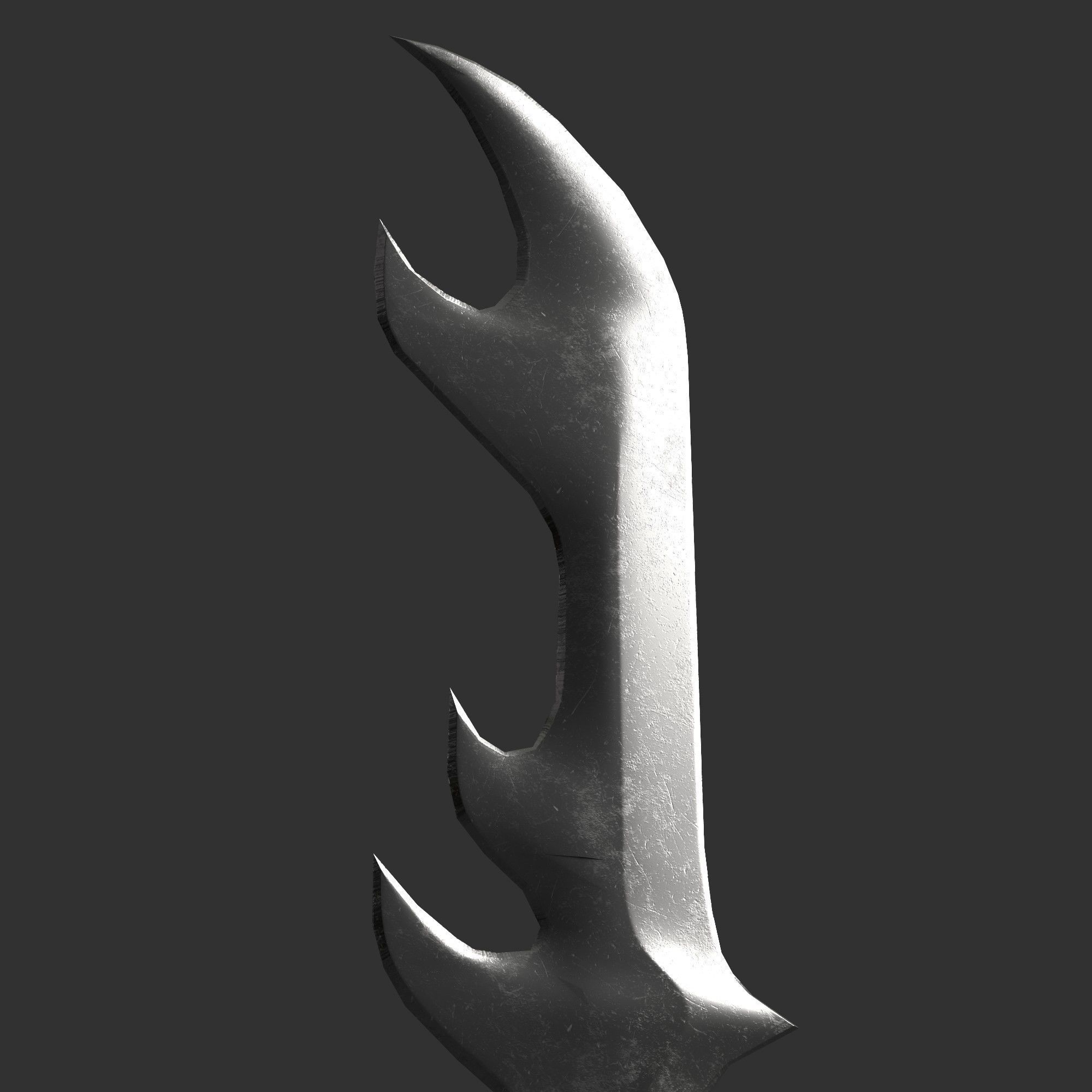 Diablo Inspired Executioners Blade - One Handed Low-poly 3D model_5