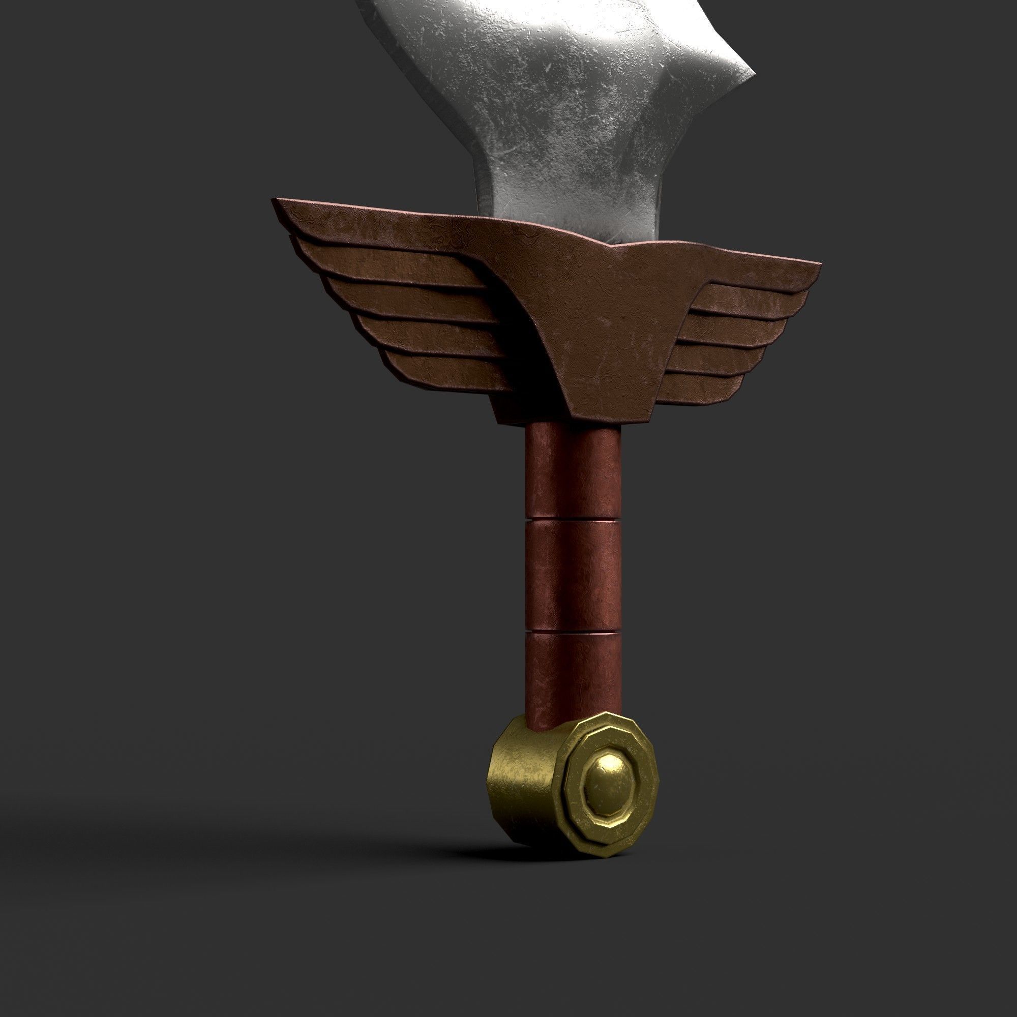 Diablo Inspired Executioners Blade - One Handed Low-poly 3D model_2