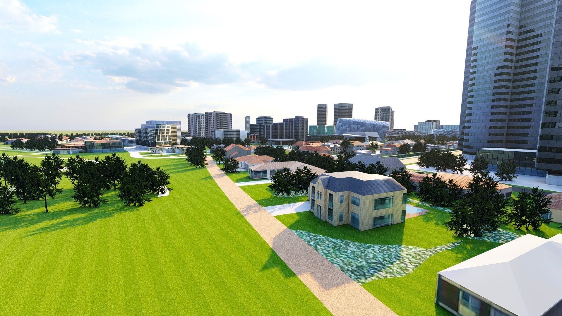 City 3D model - city 3D model for unity  Low-poly 3D model_5