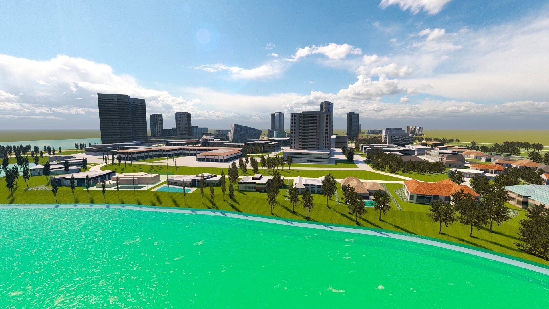 City 3D model - city 3D model for unity  Low-poly 3D model_2