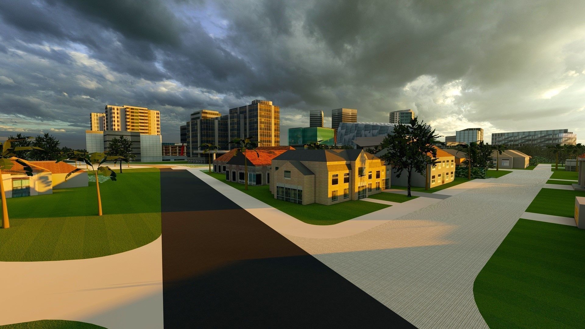 City 3D model - city 3D model for unity  Low-poly 3D model_6