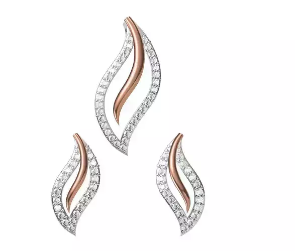 Women Pendant Earrings Set STL JCD Details