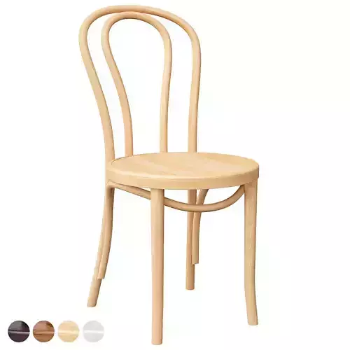 Beech Wood Side Chair 3D model
