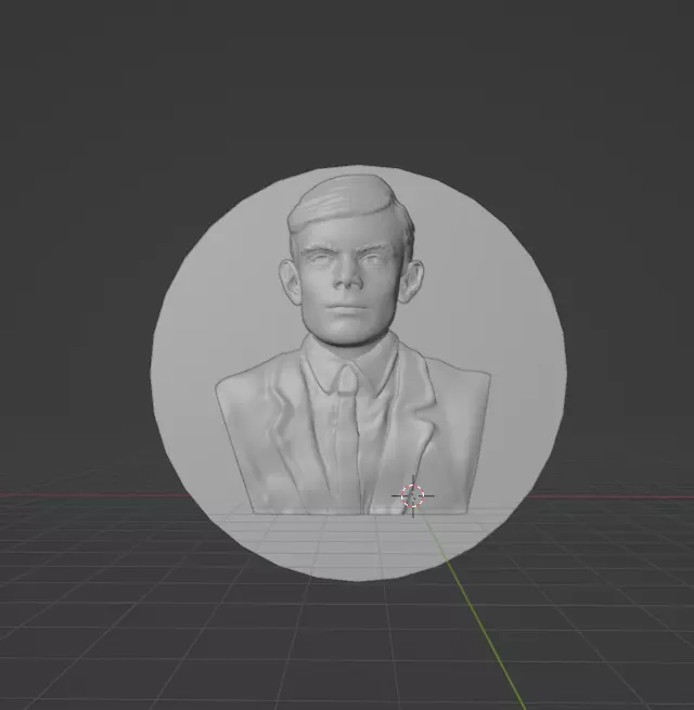 Alan Turing Relief 3D print model