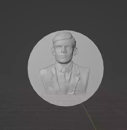 Alan Turing Relief 3D print model