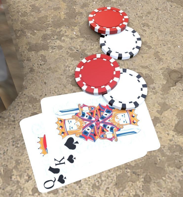 Poker game 3D model_4