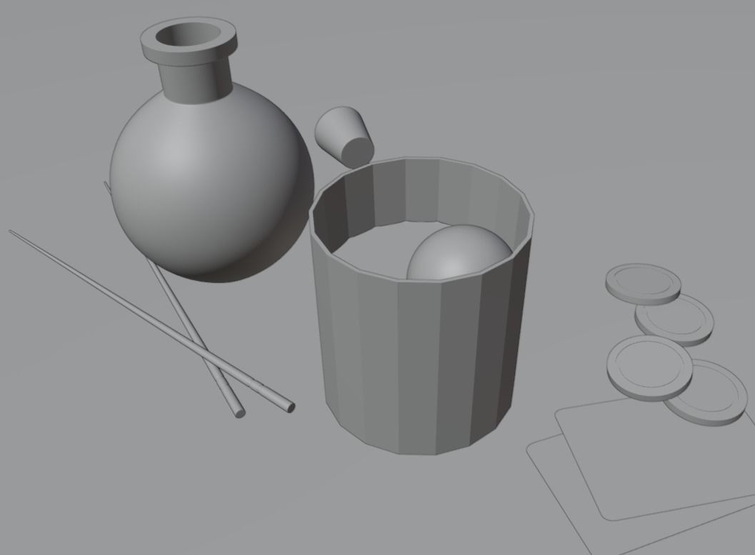 Poker game 3D model_1