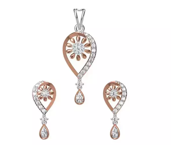 Women Pendant Earrings Set STL JCD Details