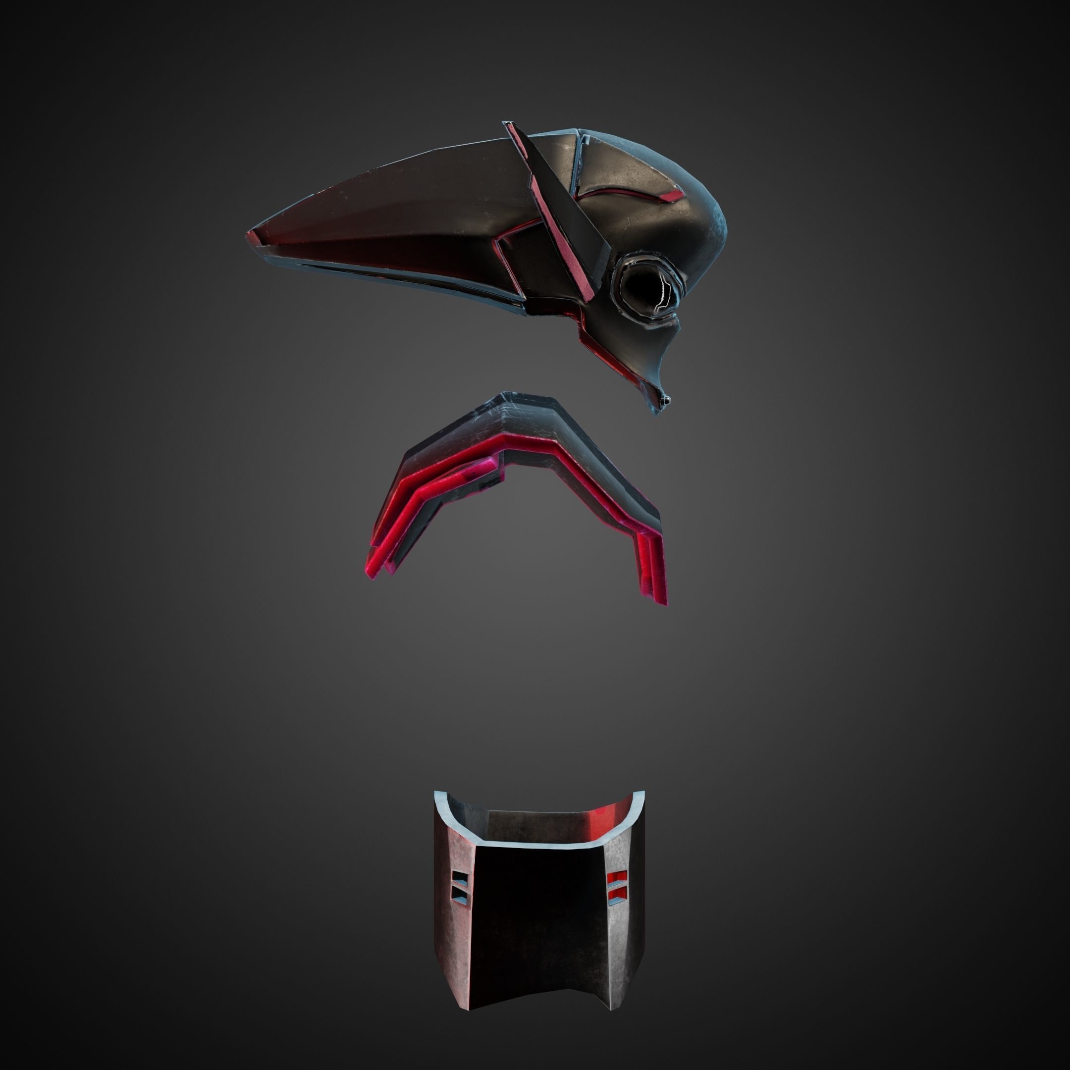 Star Wars Visions Am Armor and Helmet for Cosplay 3D print model 3D Model Collection_11