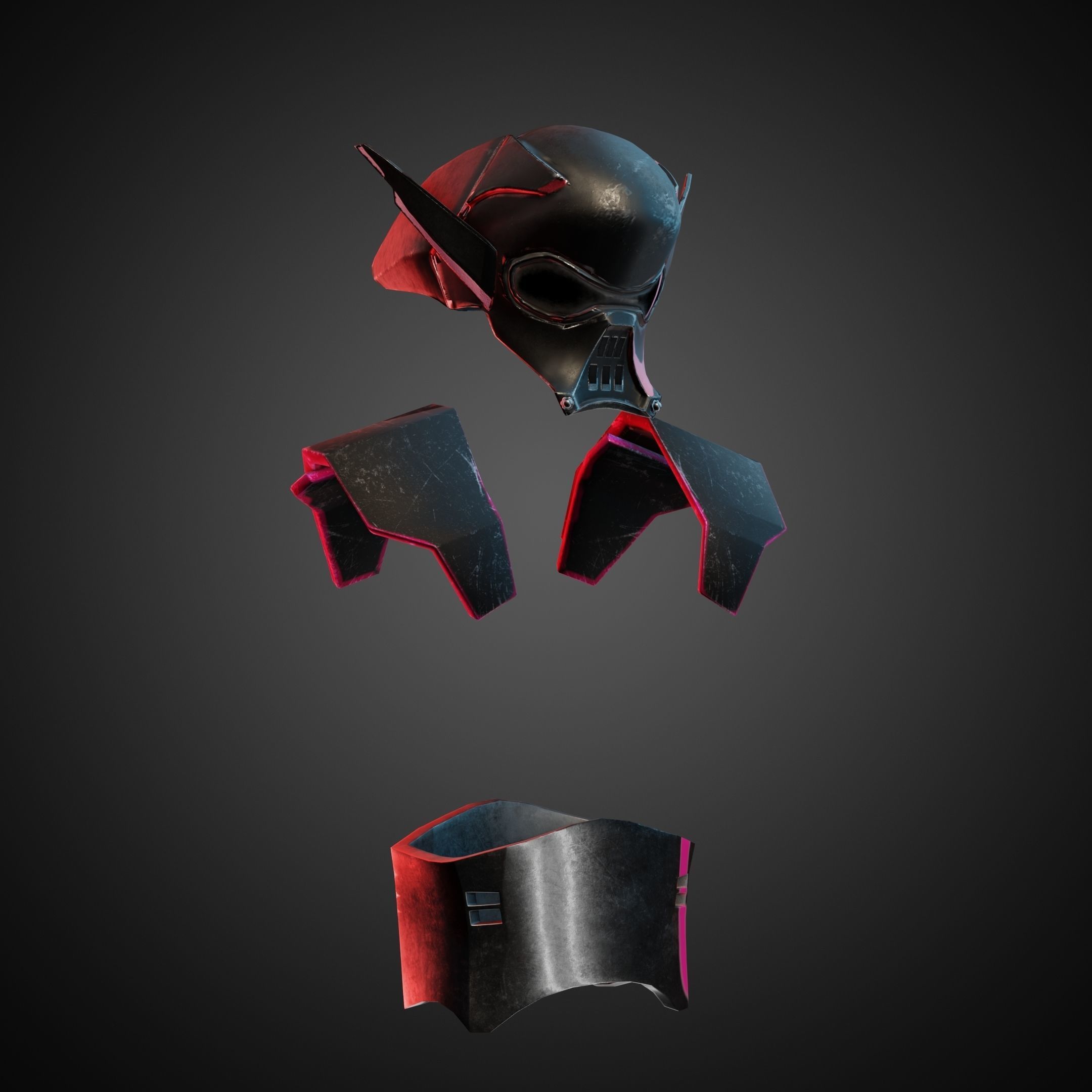 Star Wars Visions Am Armor and Helmet for Cosplay 3D print model 3D Model Collection_12