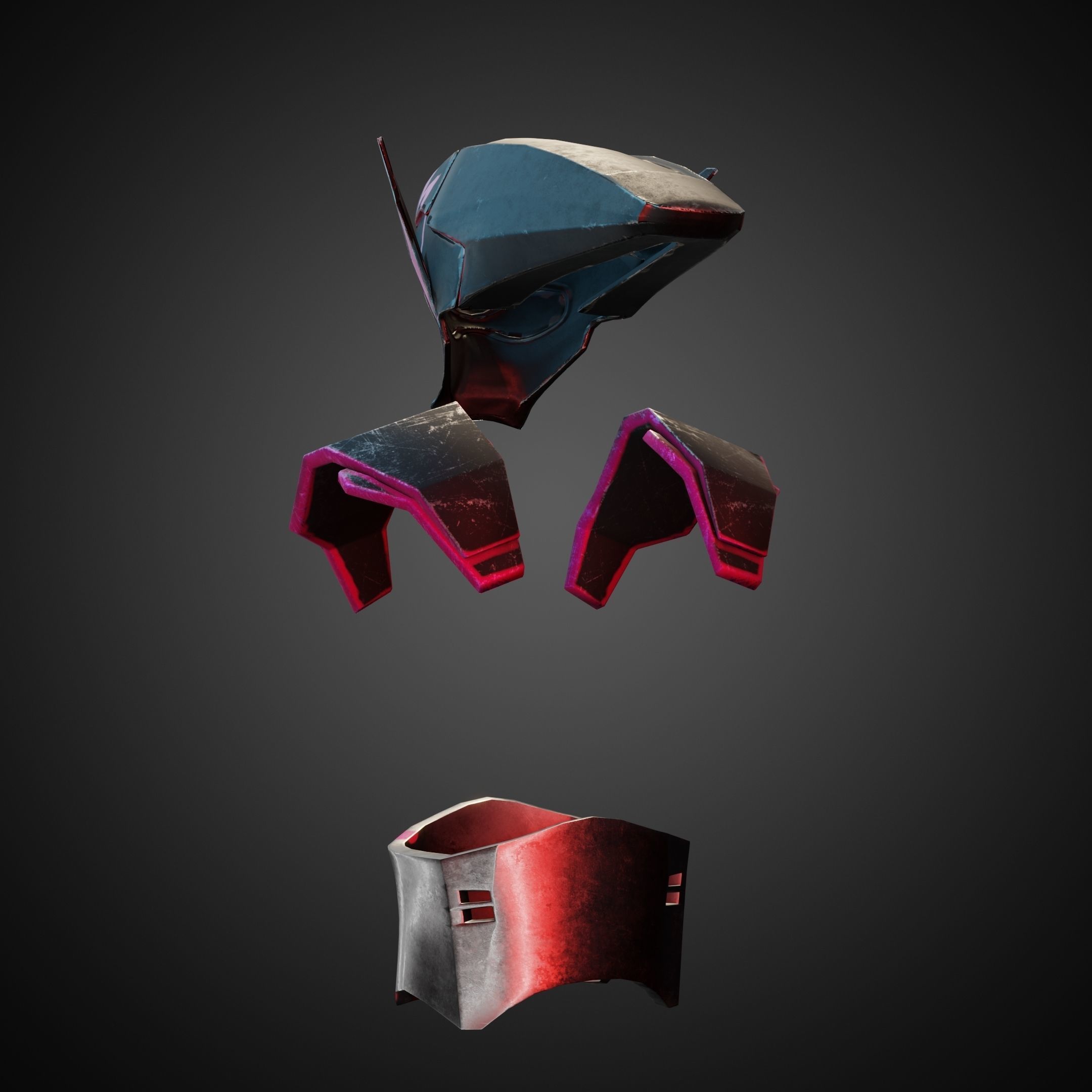 Star Wars Visions Am Armor and Helmet for Cosplay 3D print model 3D Model Collection_8