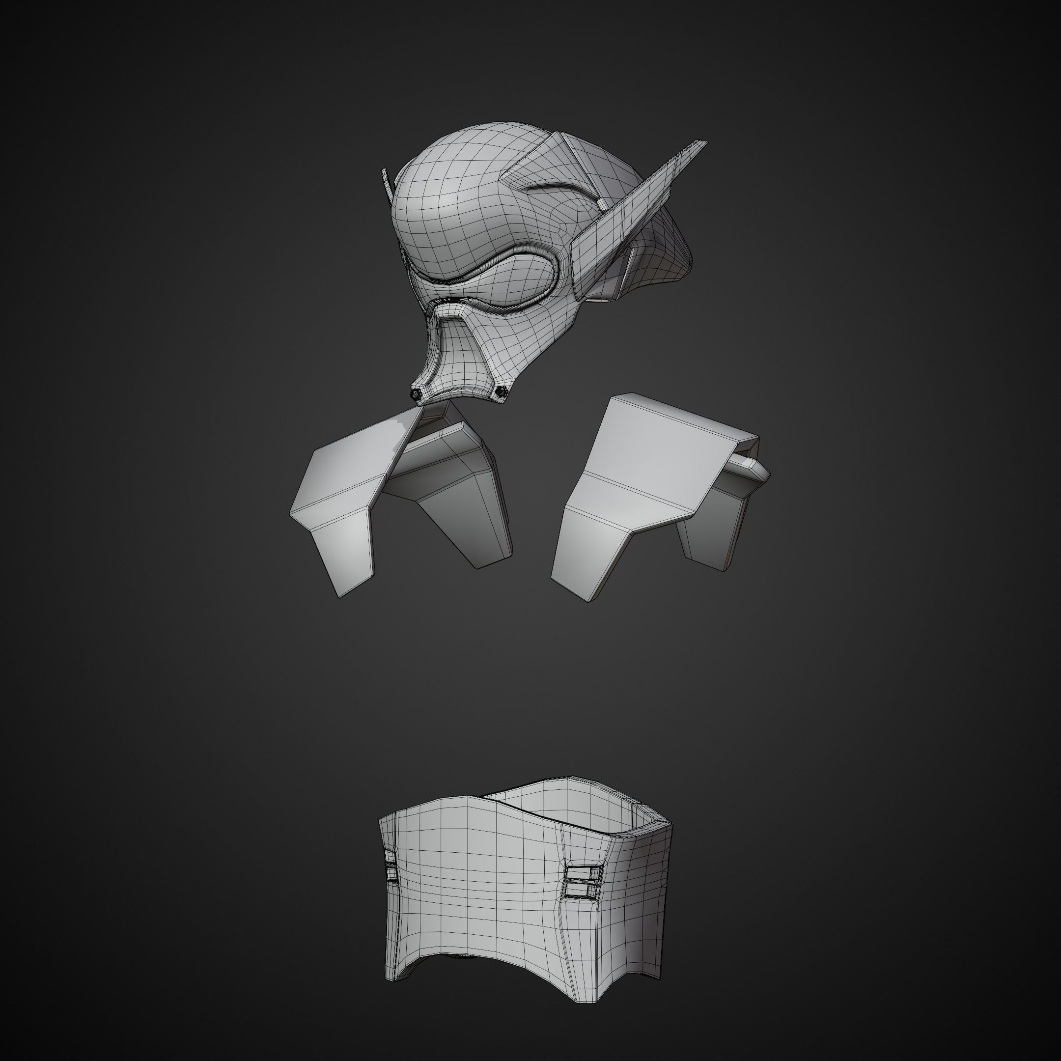 Star Wars Visions Am Armor and Helmet for Cosplay 3D print model 3D Model Collection_15