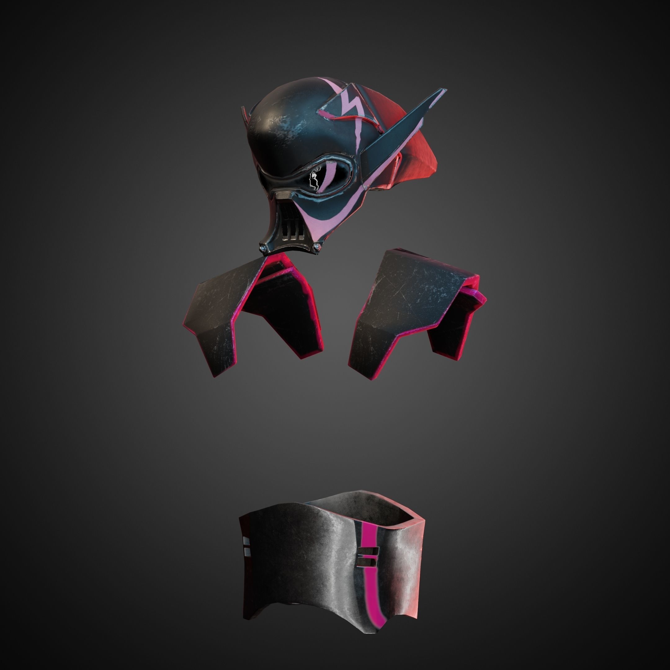 Star Wars Visions Am Armor and Helmet for Cosplay 3D print model 3D Model Collection_6