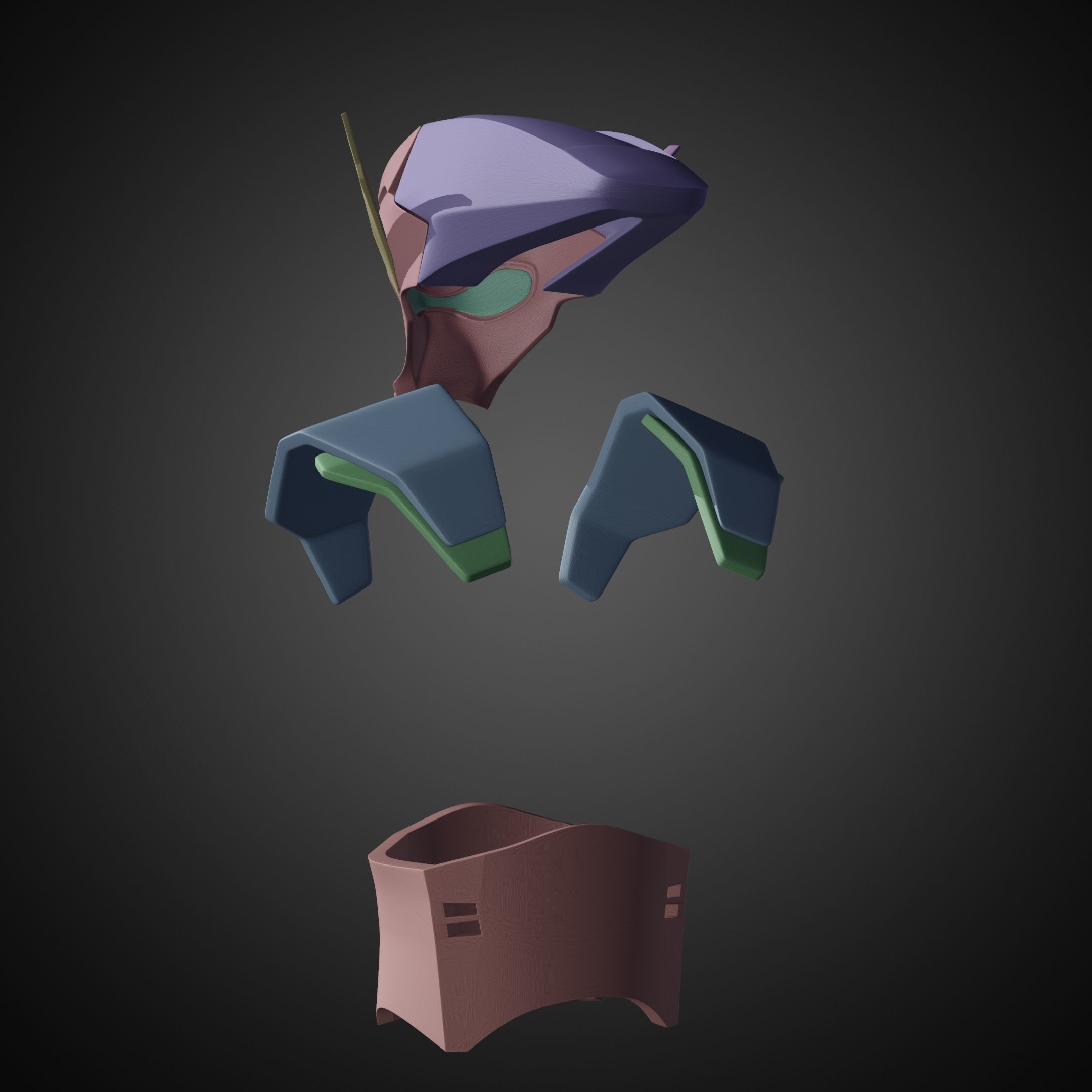 Star Wars Visions Am Armor and Helmet for Cosplay 3D print model 3D Model Collection_18