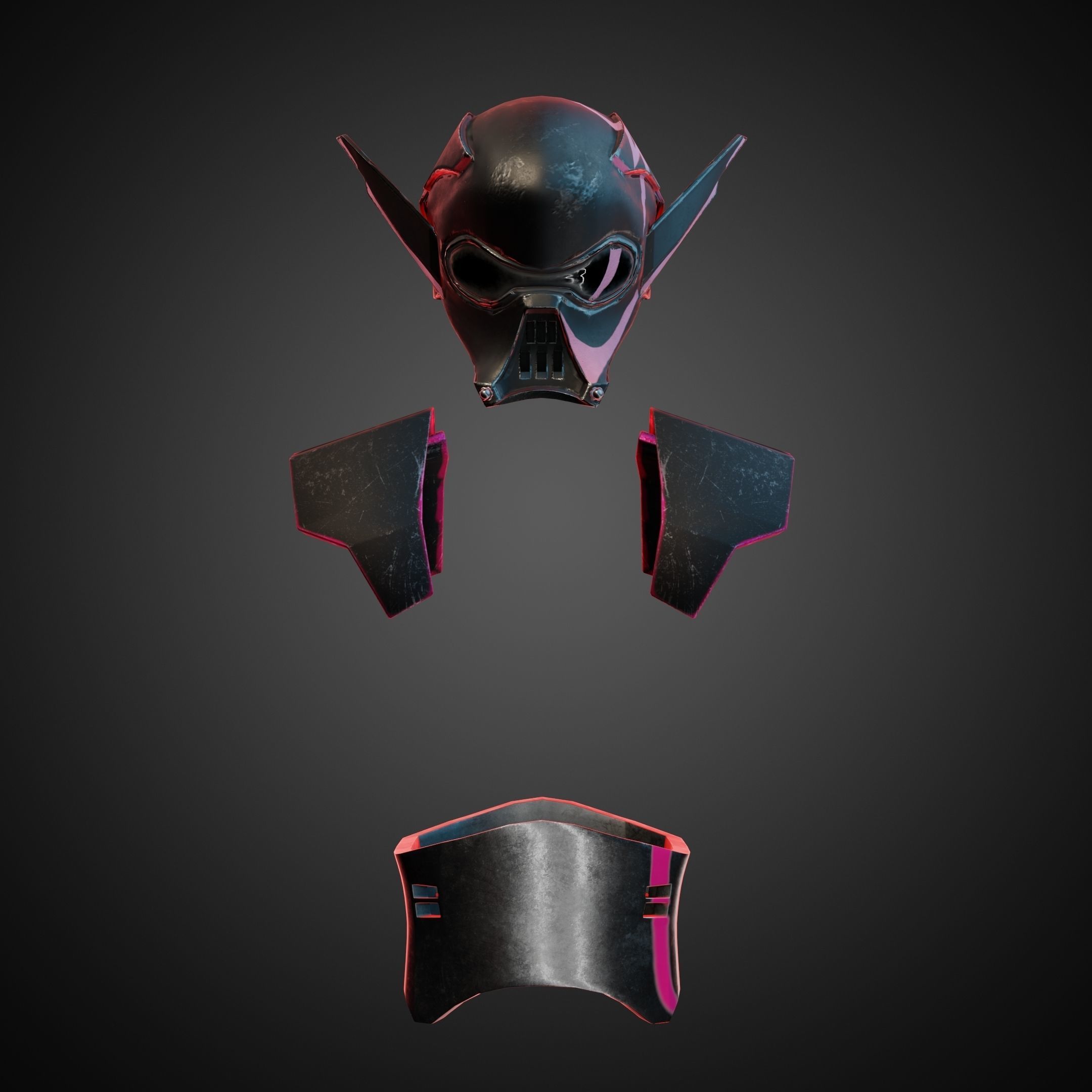 Star Wars Visions Am Armor and Helmet for Cosplay 3D print model 3D Model Collection_5