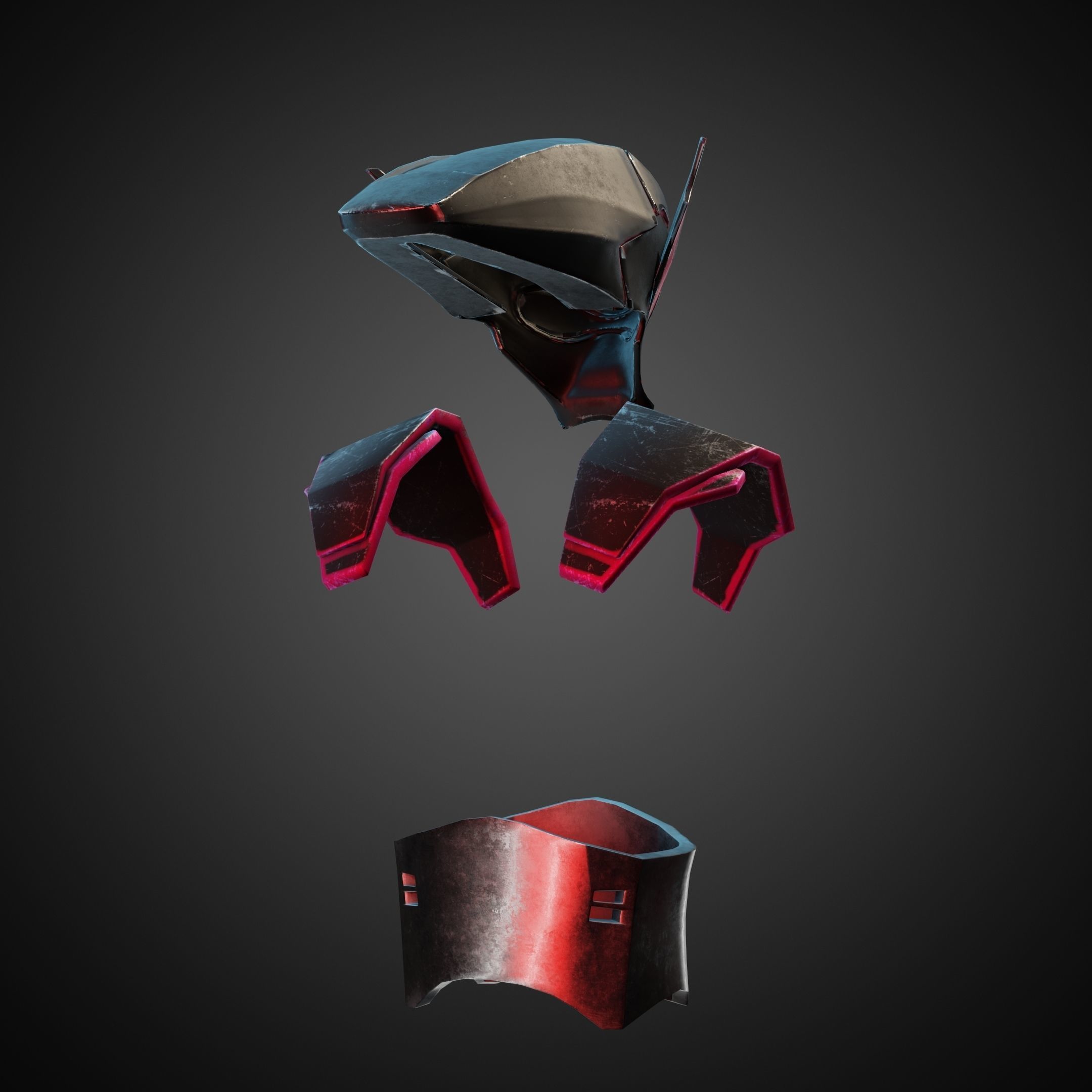 Star Wars Visions Am Armor and Helmet for Cosplay 3D print model 3D Model Collection_10