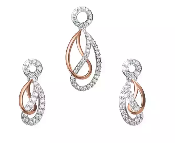 Women Pendant Earrings Set STL JCD Details