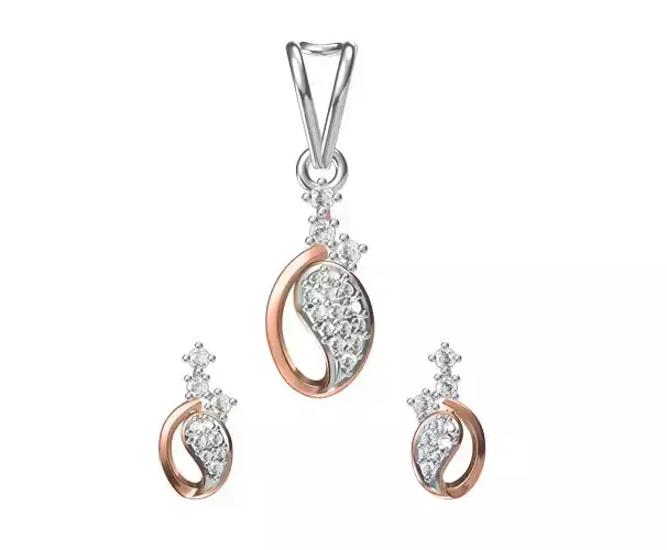 Women Pendant Earrings Set STL JCD Details