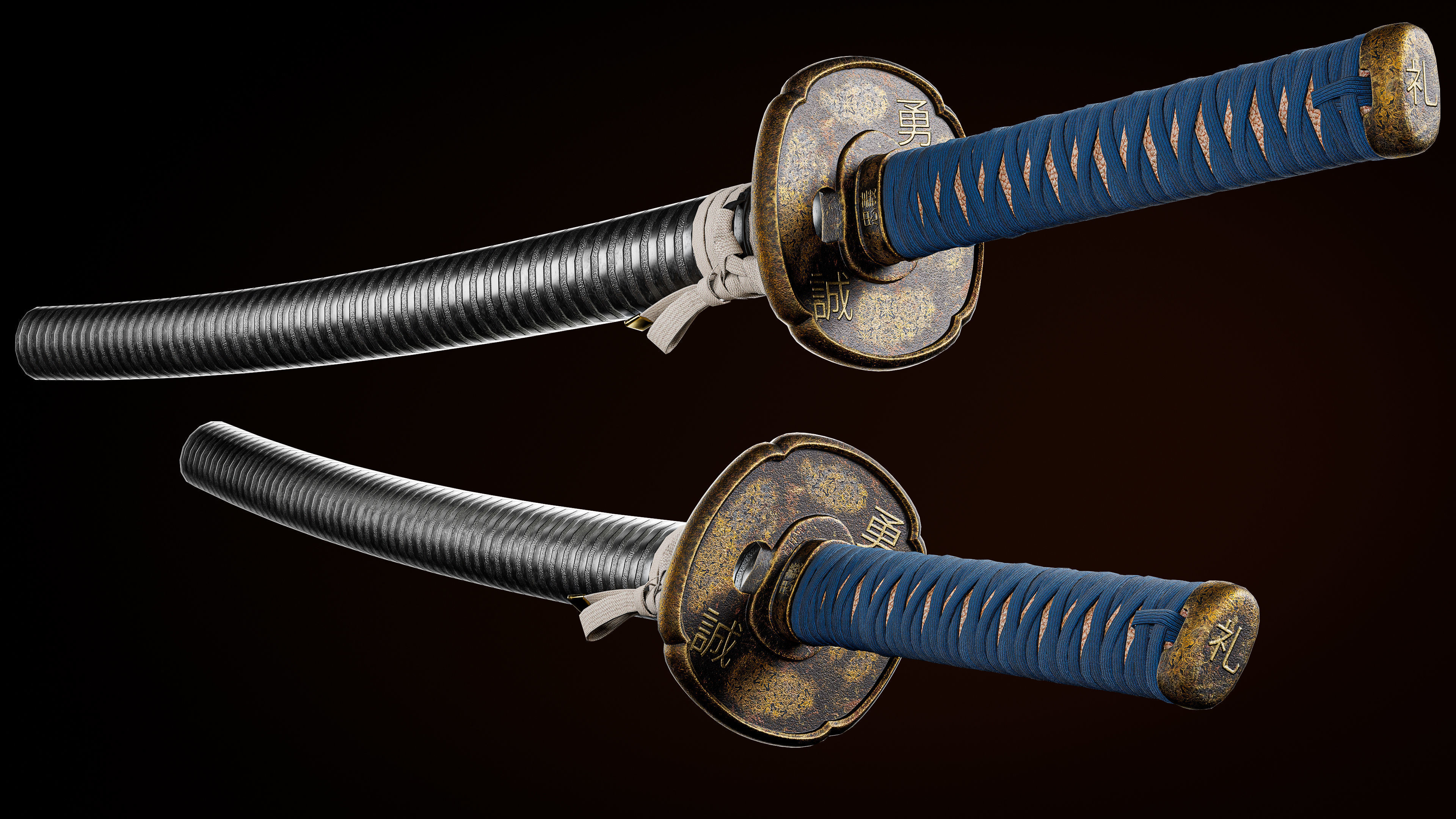 Katana Real Time Game ready  Low-poly 3D model_4
