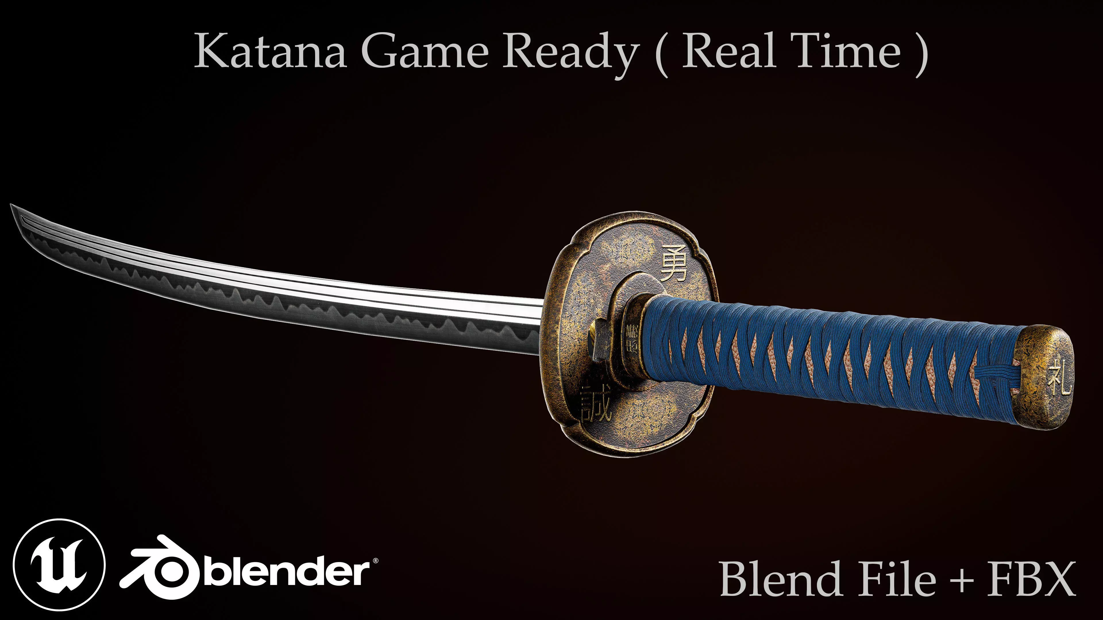 Katana Real Time Game ready  Low-poly 3D model_0