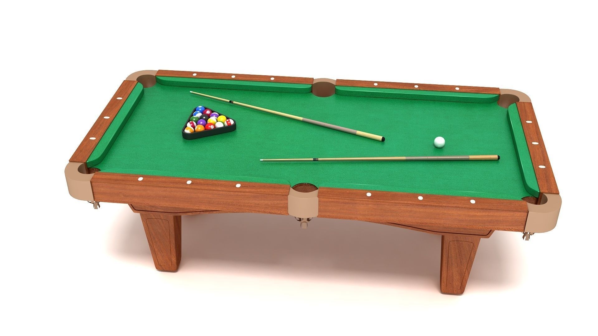 Billiards Table Set 3D model_4