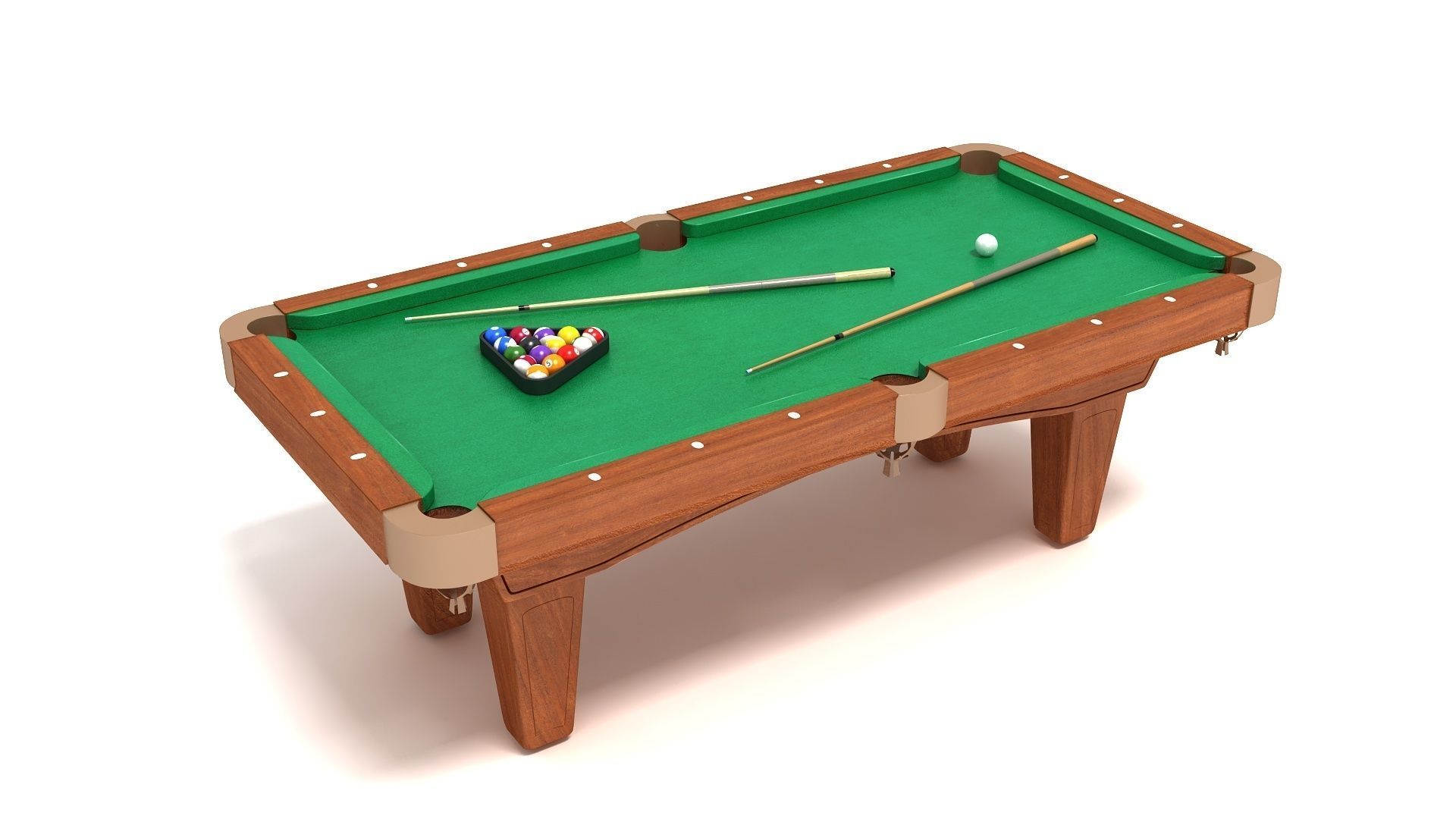 Billiards Table Set 3D model_1