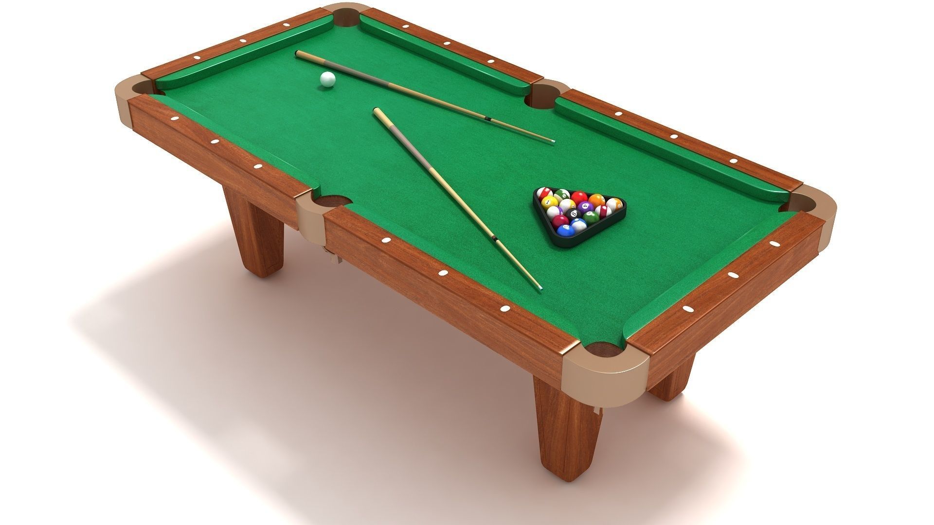 Billiards Table Set 3D model_5