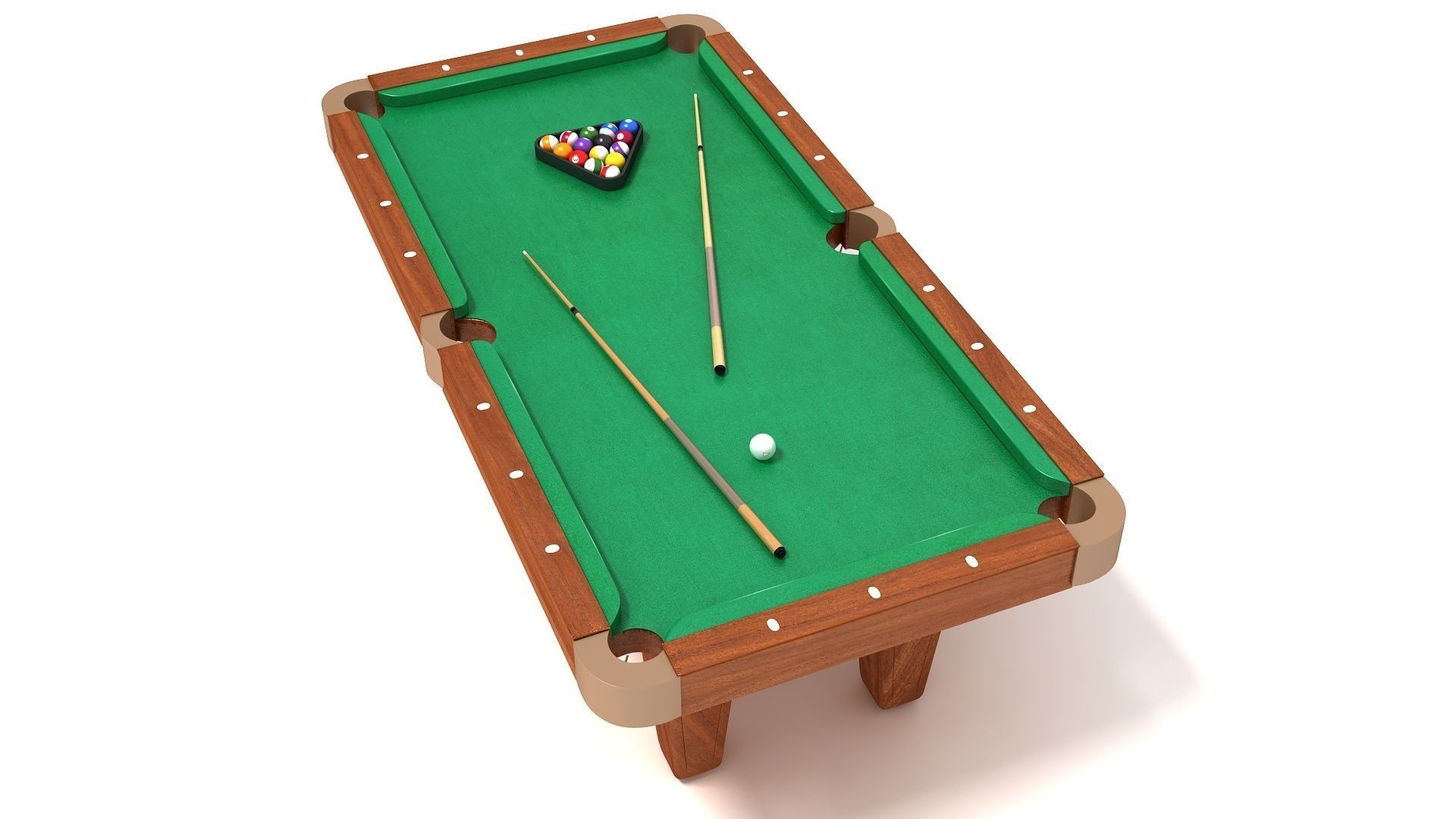 Billiards Table Set 3D model_2