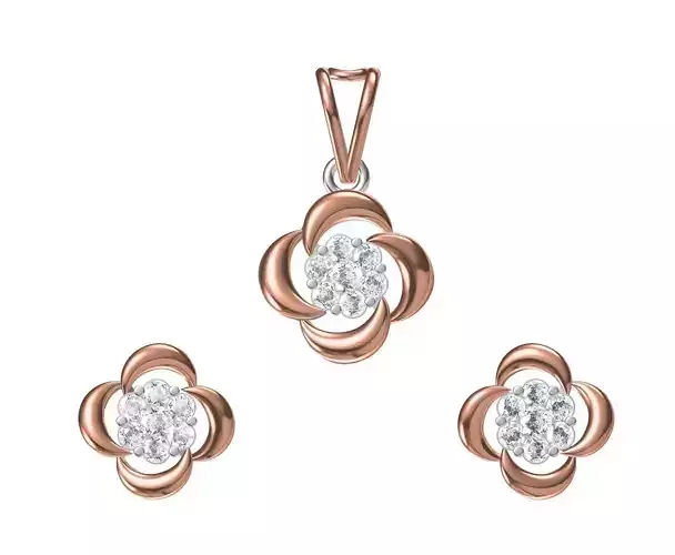 Women Pendant Earrings Set STL JCD Details