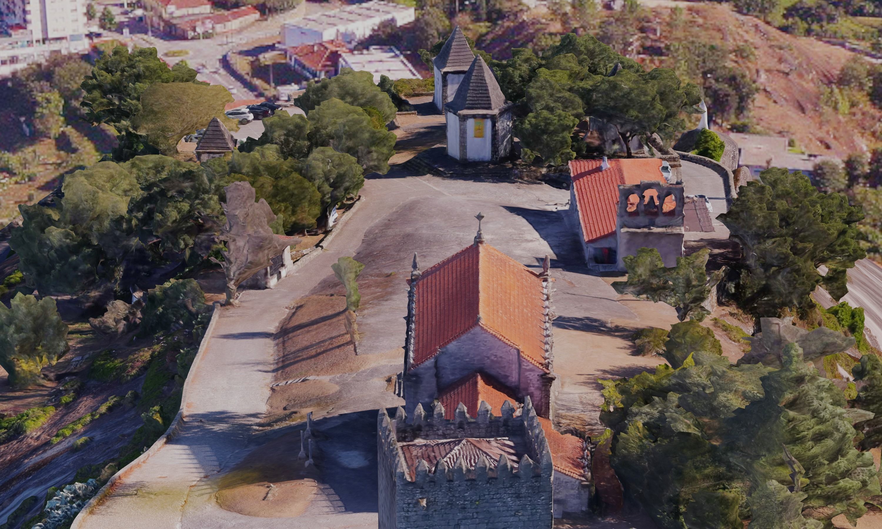 House on the cliff with pool Low-poly 3D model 3D model_1