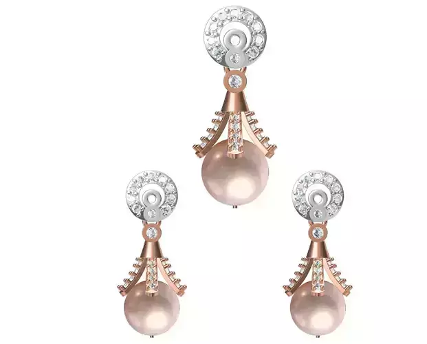 Women Pendant Earrings Set STL JCD Details