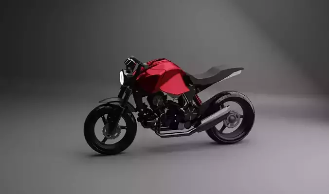 Cafe Racer v10 Hd 3d model super bike 