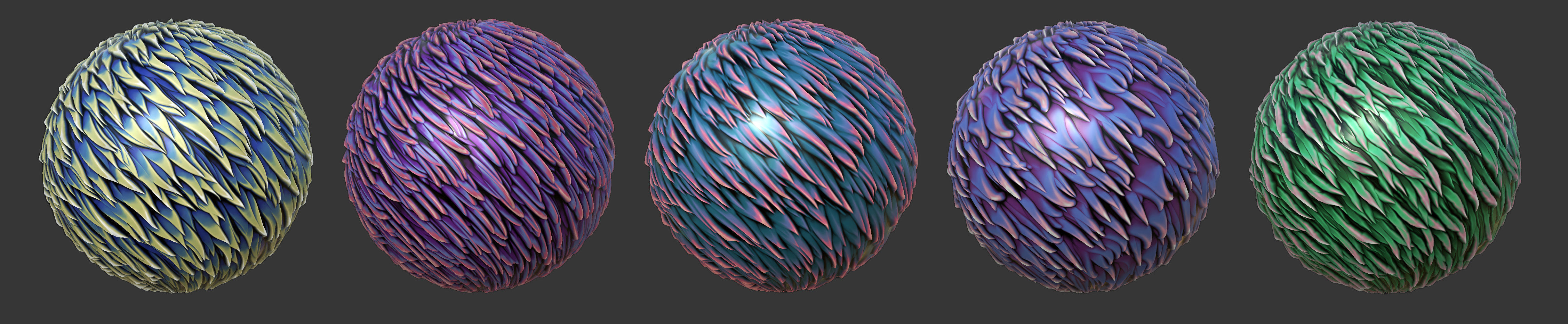 30 Stylized Fur Texture Brushes and Noise Pack Low-poly 3D model_8