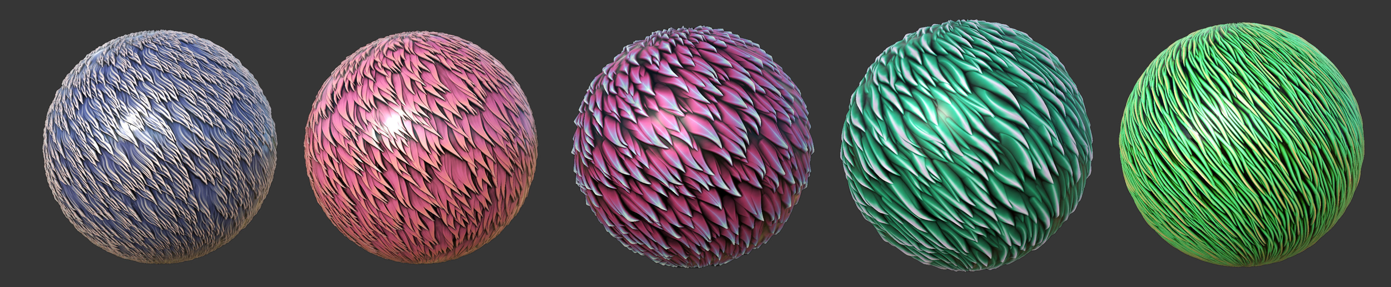 30 Stylized Fur Texture Brushes and Noise Pack Low-poly 3D model_9