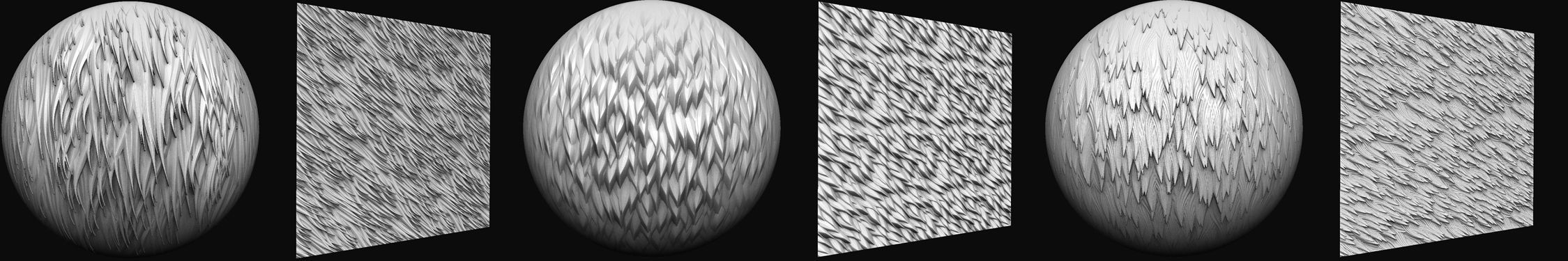 30 Stylized Fur Texture Brushes and Noise Pack Low-poly 3D model_14