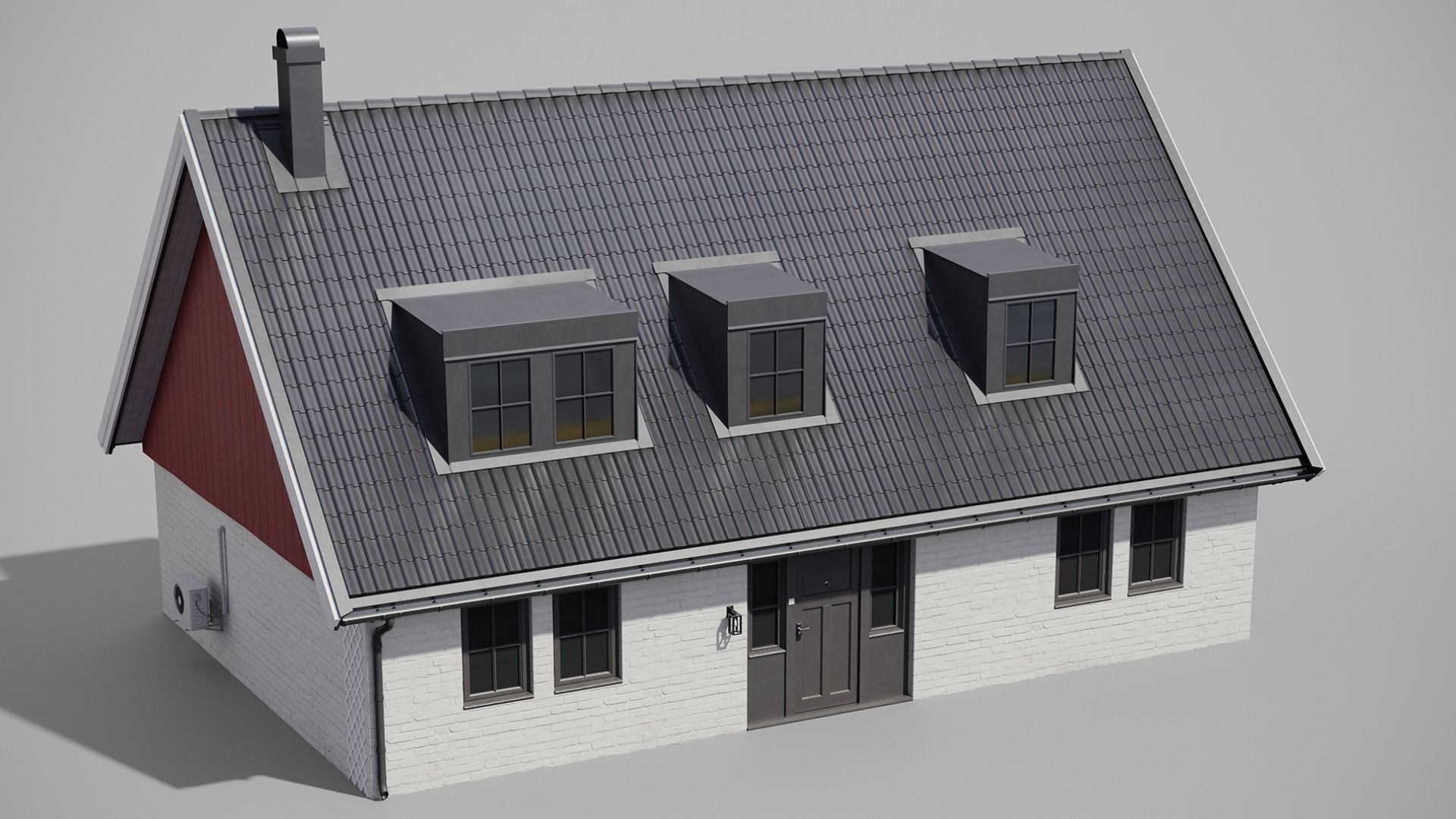 White House Free low-poly 3D model_7