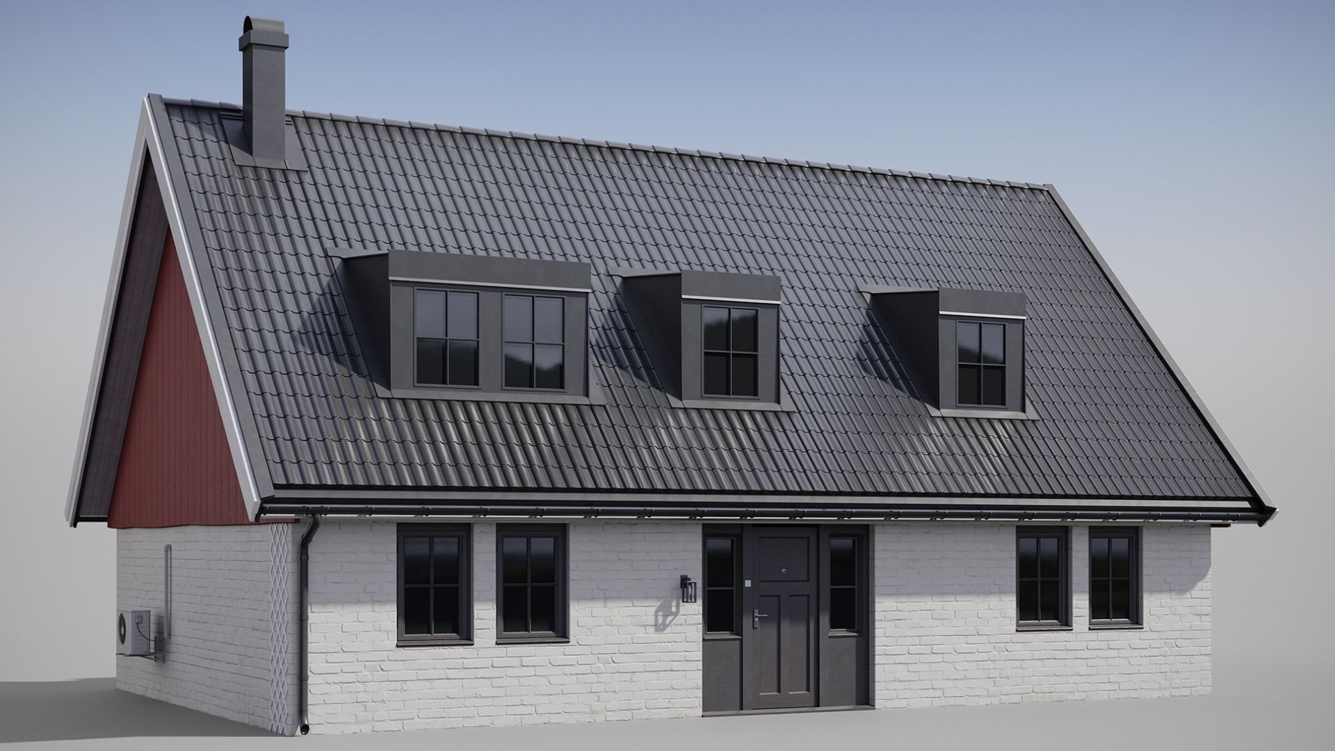 White House Free low-poly 3D model_2
