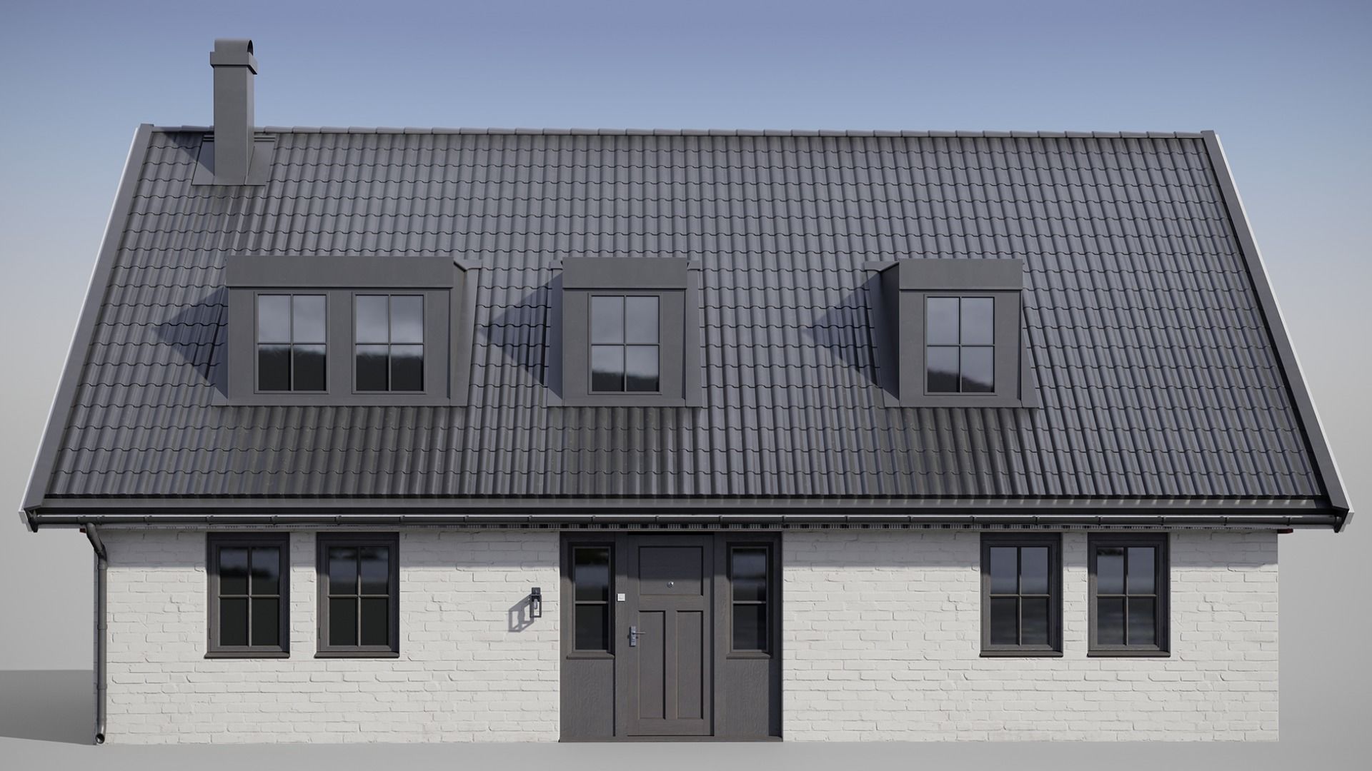 White House Free low-poly 3D model_3