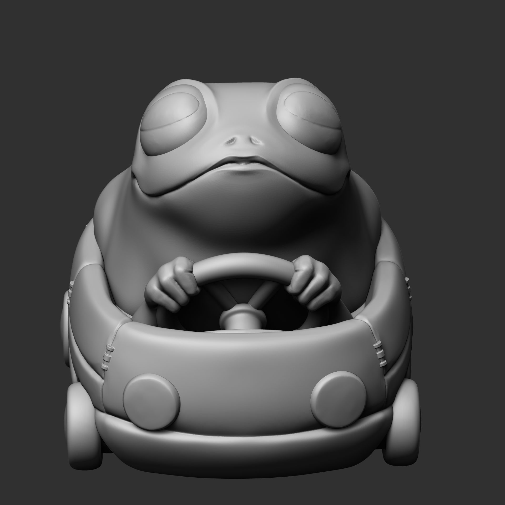 The frog driver Free 3D print model_1