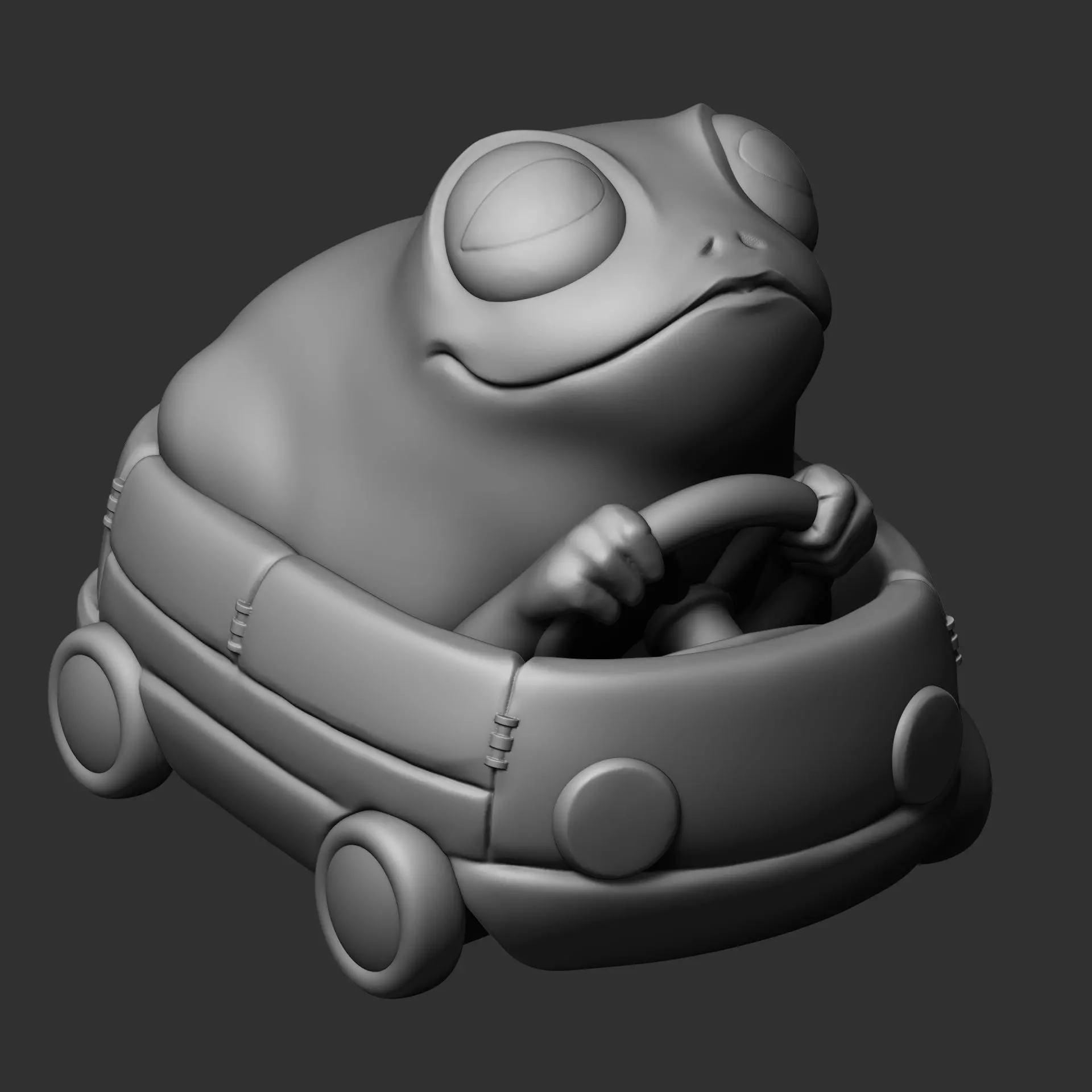 The frog driver Free 3D print model_0