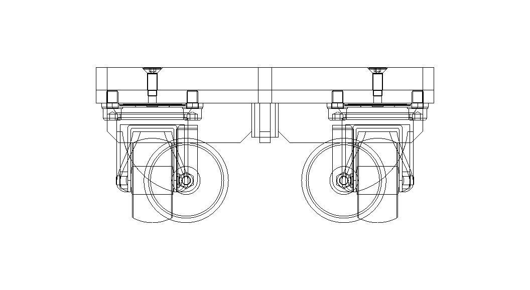 4-Wheel Platform Dolly without Handle 3D model_8