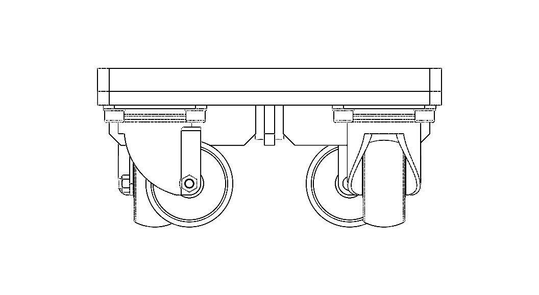 4-Wheel Platform Dolly without Handle 3D model_6
