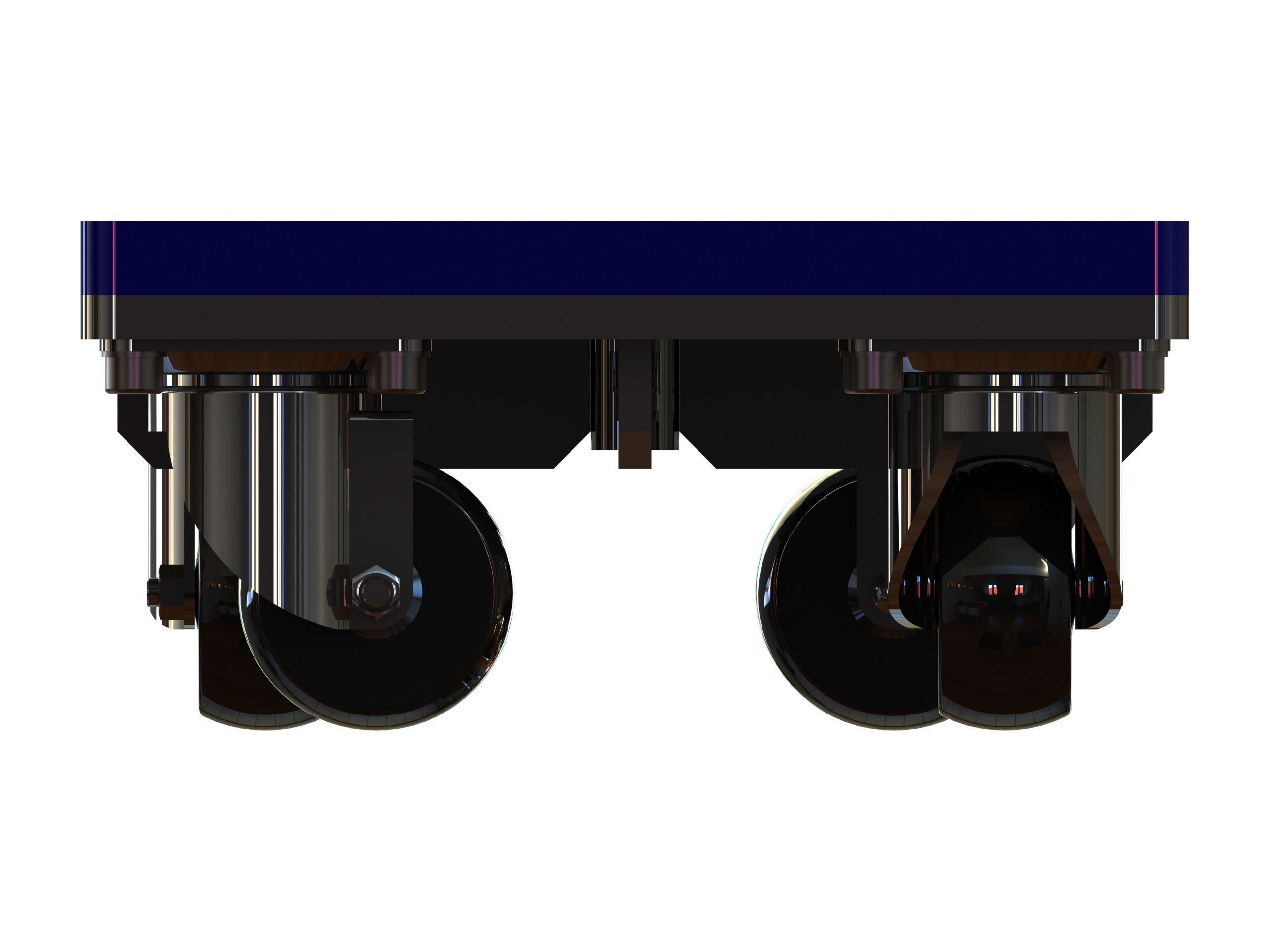 4-Wheel Platform Dolly without Handle 3D model_1