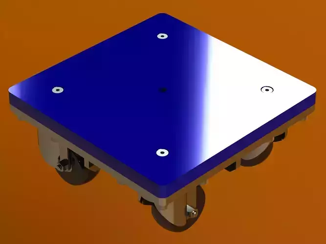 4-Wheel Platform Dolly without Handle 3D model